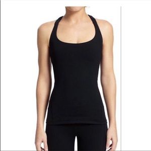 Cabi solid black work out tank top